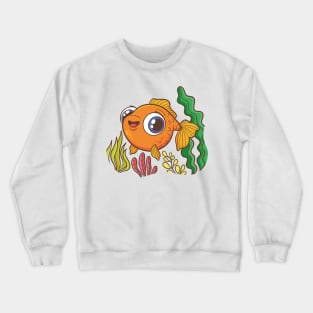 Goldfish Cartoon Illustration Crewneck Sweatshirt